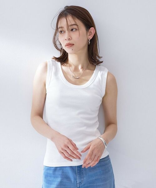 UNTITLED / アンタイトル キャミソール・チューブトップ | 【Liyoca】ベーシックタンクトップ（ホワイト(001)）