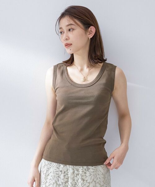 UNTITLED / アンタイトル キャミソール・チューブトップ | 【Liyoca】ベーシックタンクトップ（ブラウン(043)）