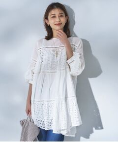 UNTITLED / アンタイトル シャツ・ブラウス | 【Audrey and John Wad】エンブロイダリーチュニックドレス