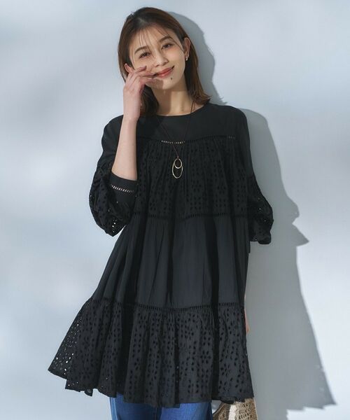 UNTITLED / アンタイトル シャツ・ブラウス | 【Audrey and John Wad】エンブロイダリーチュニックドレス | 詳細6