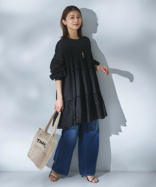 UNTITLED / アンタイトル シャツ・ブラウス | 【Audrey and John Wad】エンブロイダリーチュニックドレス | 詳細7