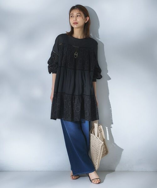 UNTITLED / アンタイトル シャツ・ブラウス | 【Audrey and John Wad】エンブロイダリーチュニックドレス | 詳細8