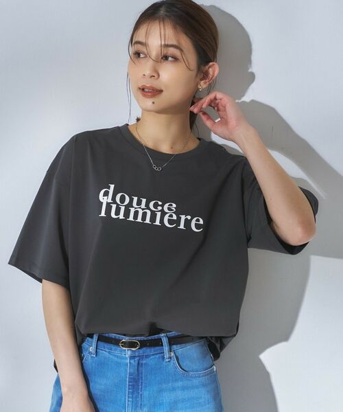 UNTITLED / アンタイトル Tシャツ | コットンロゴTシャツ（チャコールグレー(114)）