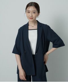 UNTITLED / アンタイトル テーラードジャケット | 【セットアップ可／多機能付き】エアリークール半袖ジャケット