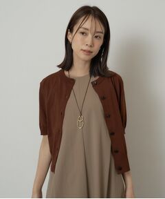 UNTITLED / アンタイトル カーディガン・ボレロ | ドライタッチ5分袖カーディガン