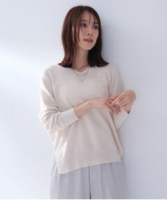 UNTITLED / アンタイトル ニット・セーター | 【洗える／ゆるシルエット／清涼感】Vネックプルオーバーニット