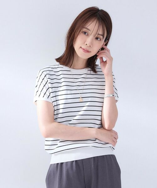 UNTITLED / アンタイトル ニット・セーター | 【洗える／アンサンブル可】コットンクルーベーシックプルオーバーニット | 詳細18