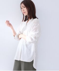 UNTITLED / アンタイトル シャツ・ブラウス | 【洗える／スッキパー】バンドカラーシャツブラウス
