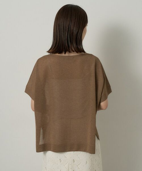 UNTITLED / アンタイトル ニット・セーター | 【アンサンブル可/品のある透け感】Tシャツ風ニットトップス | 詳細26