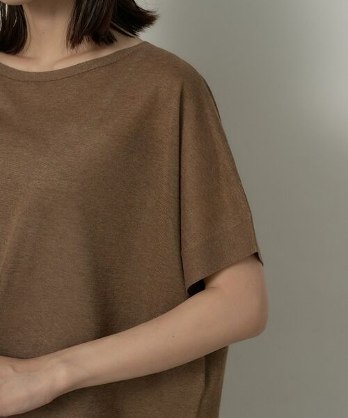 UNTITLED / アンタイトル ニット・セーター | 【アンサンブル可/品のある透け感】Tシャツ風ニットトップス | 詳細28