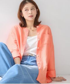 UNTITLED / アンタイトル シャツ・ブラウス | リネンミックスバンドカラーシャツ