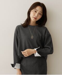 UNTITLED / アンタイトル カットソー | 【セットアップ可能】袖口シャツドッキングプルオーバー