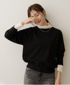 【アンサンブル可能】シルクウールカシミヤプルオーバー