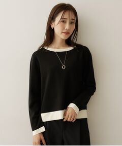 UNTITLED / アンタイトル ニット・セーター | 【アンサンブル可能】モールラインクルーネックニット