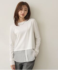 UNTITLED / アンタイトル カットソー | シャツディテールレイヤードプルオーバー