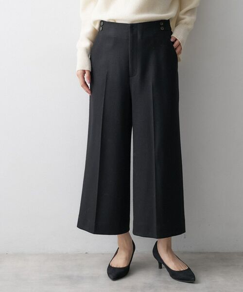 UNTITLED / アンタイトル ショート・ハーフ・半端丈パンツ | 【名品】ミルドジャージクロップドパンツ（ブラック(019)）
