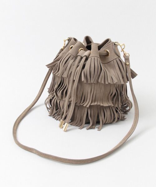 URBAN RESEARCH / アーバンリサーチ クラッチ・パーティバッグ | Hashibami　FRINGEDRAWSTRINGBAG | 詳細1