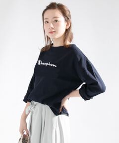 Champion×UR　別注ロングスリーブロゴカットソー