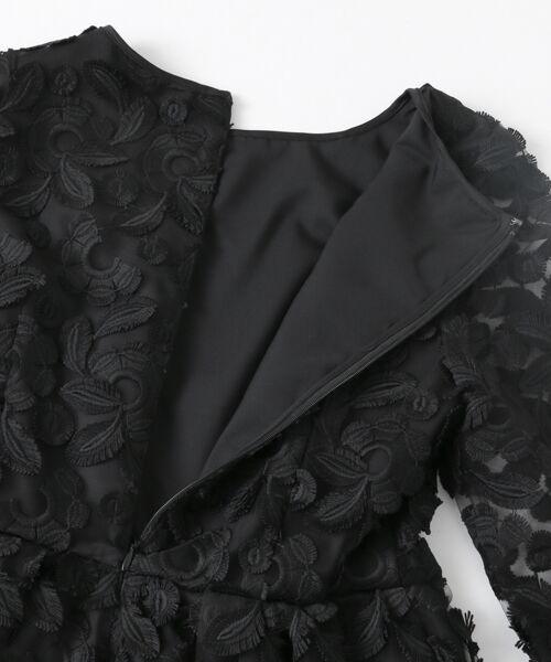 URBAN RESEARCH / アーバンリサーチ ドレス | calian BOUTIQUE-Black Mules　刺繍立体レースワンピース | 詳細12