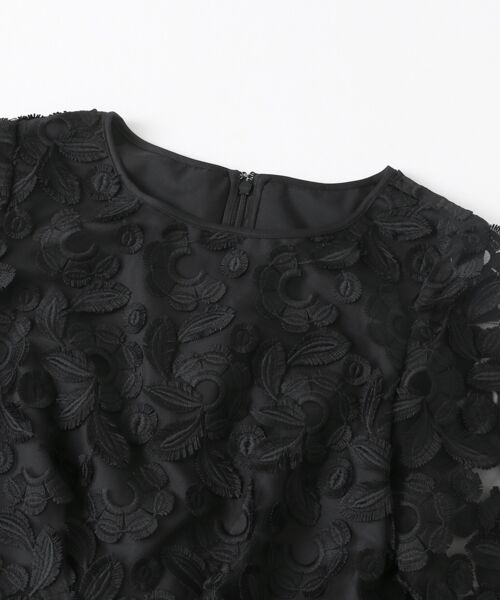 URBAN RESEARCH / アーバンリサーチ ドレス | calian BOUTIQUE-Black Mules　刺繍立体レースワンピース | 詳細7