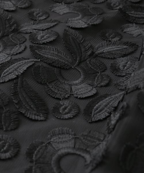 URBAN RESEARCH / アーバンリサーチ ドレス | calian BOUTIQUE-Black Mules　刺繍立体レースワンピース | 詳細9