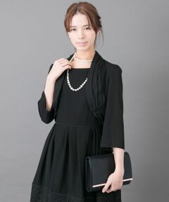 calian BOUTIQUE-Black Mules-　タックギャザーボレロ