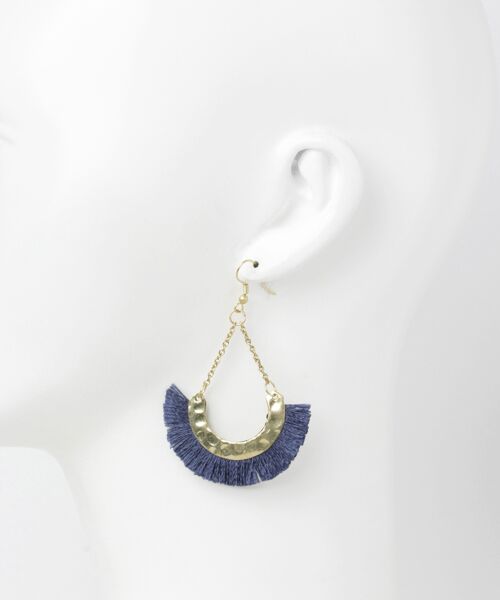 URBAN RESEARCH / アーバンリサーチ ピアス・イヤリング | jardin　HAMMERED HALF ROUND EARRINGS | 詳細4