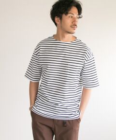 ボートネックルーズTシャツ