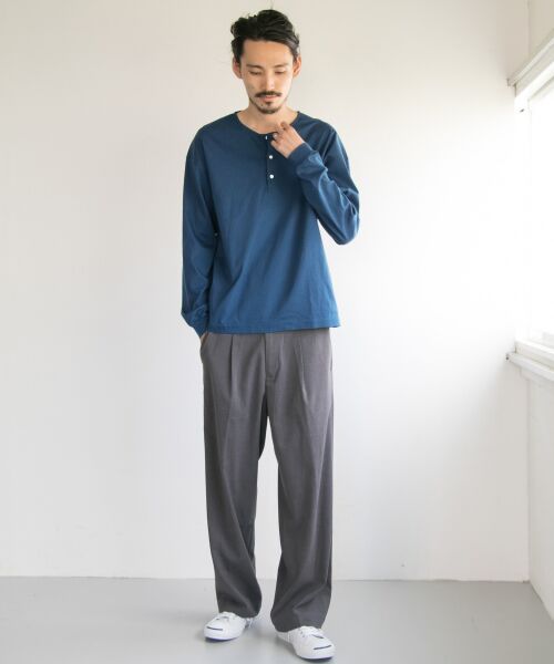 URBAN RESEARCH / アーバンリサーチ Tシャツ | SMOOTH HENLEY OVER LONG-SLEEVE T-SHIRTS | 詳細1