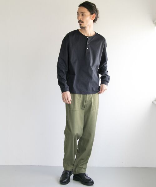 URBAN RESEARCH / アーバンリサーチ Tシャツ | SMOOTH HENLEY OVER LONG-SLEEVE T-SHIRTS | 詳細2