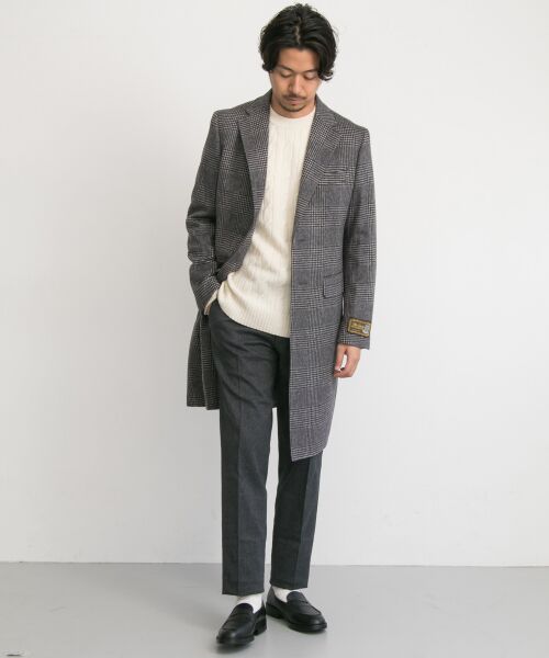 URBAN RESEARCH Tailor　ウールカシミヤグレンチェックコート