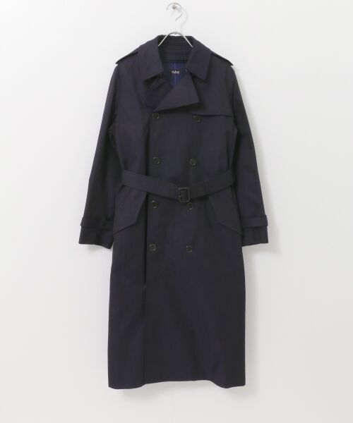 YLEVE イレーヴ SUPIMA CTN TRENCH COAT ライナー付きトレンチコート ネイビー 0