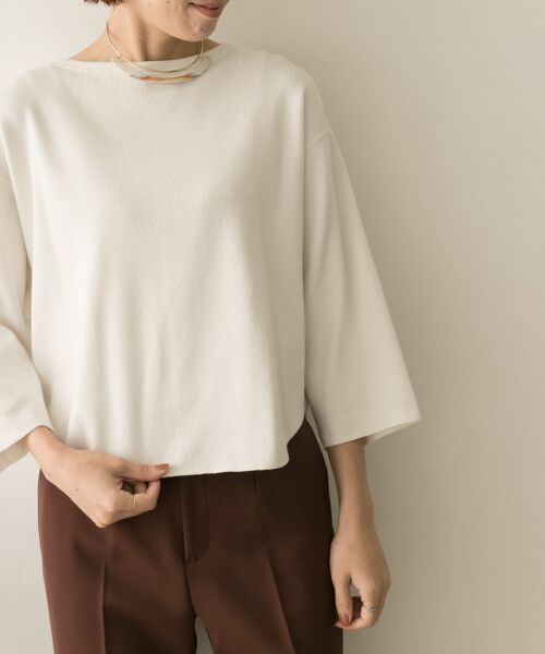 YLEVE CTN RIB PULLOVER カットソー  ivory