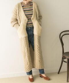 muller of yoshiokubo　Boa cable long cardigan