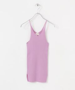 w cashmere　fine ribbed camisole