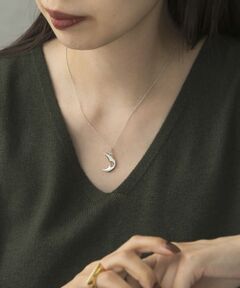 bar jewellery　ABSTRACT MOON NECKLACE