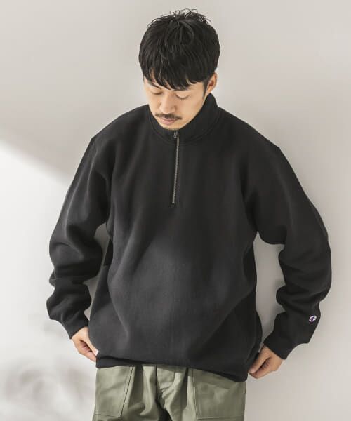 セール】 『25周年別注』Champion×UR 11.5OZ HALF ZIP SWEAT