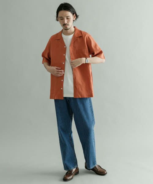 セール】 『Sサイズあり』Linen OpenCollor Shirts （シャツ・ブラウス