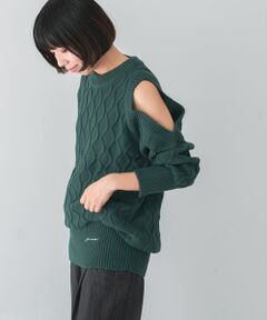 GANNI　Cable Open Shoulder Knit