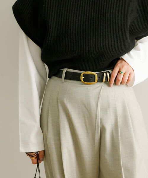 別注』MASTER&Co.×URBAN RESEARCH LEATHER BUCKLE BELT （ベルト