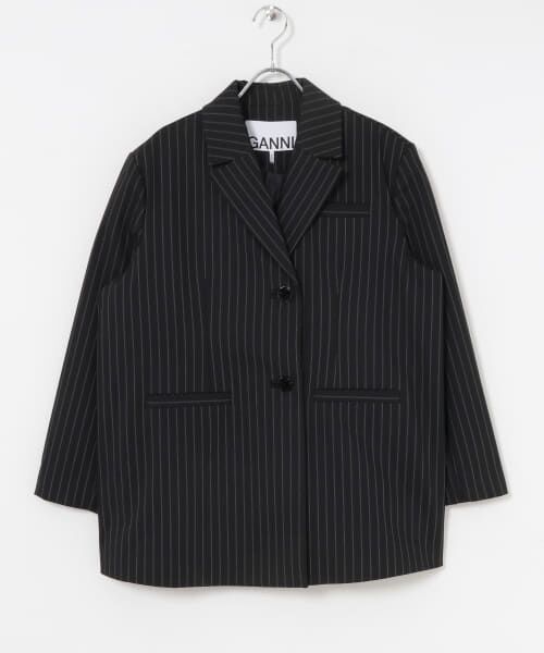 セール】 GANNI Stretch Stripe Blazer （その他アウター）｜URBAN