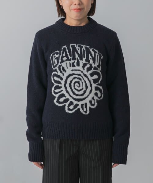 セール】 GANNI Graphic O-neck Pullover （ニット・セーター）｜URBAN