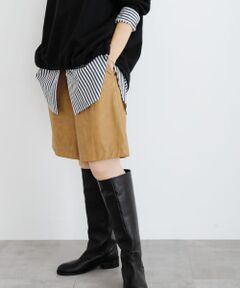 セール】 Po/ Velor skirt leggings （ショート・ハーフ・半端丈パンツ