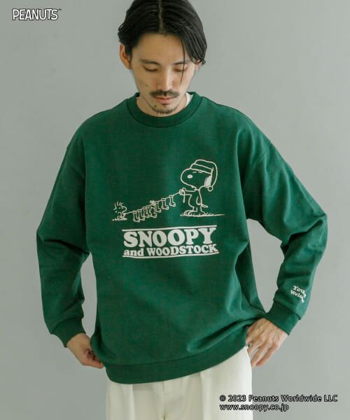 セール】 『別注』PEANUTS×URBAN RESEARCH wood stock crew-neck