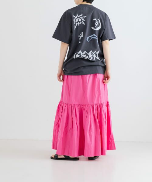 URBAN RESEARCH / アーバンリサーチ スカート | GANNI　Cotton Poplin Long Flounce Skirt | 詳細1