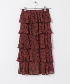 GANNI　PrintedLightGeorgette Skirt