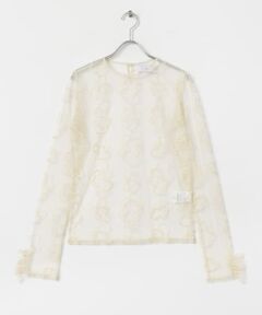 Po/　sheer tulle top ameba