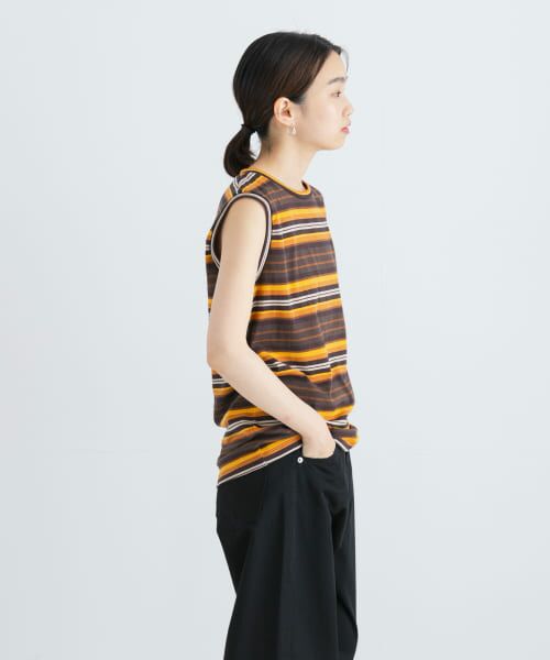 URBAN RESEARCH / アーバンリサーチ Tシャツ | 『別注』SOBLANTE by MIXTA×UR　MULTI BORDER NO SLEEVE | 詳細16