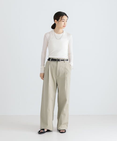 URBAN RESEARCH / アーバンリサーチ Tシャツ | NINETY PERCENT　ANIS LT WEIGHT RIB TOP | 詳細9