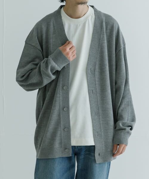 URBAN RESEARCH / アーバンリサーチ カーディガン・ボレロ | ATON　WOOL WASHI OVERSIZED CARDIGAN | 詳細3